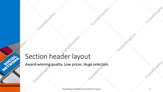 Section Header presentation slide layout