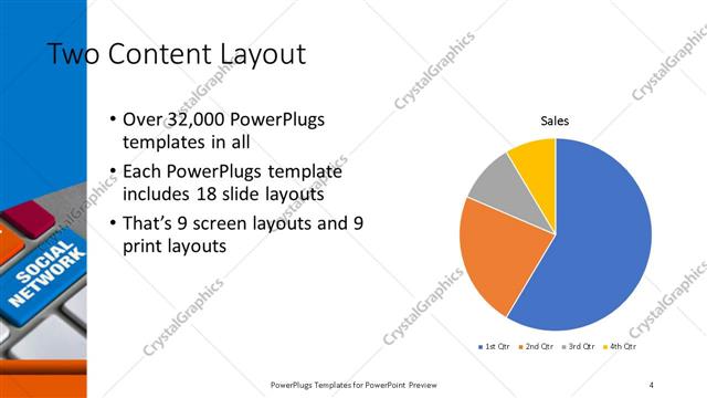 Two Content presentation slide layout