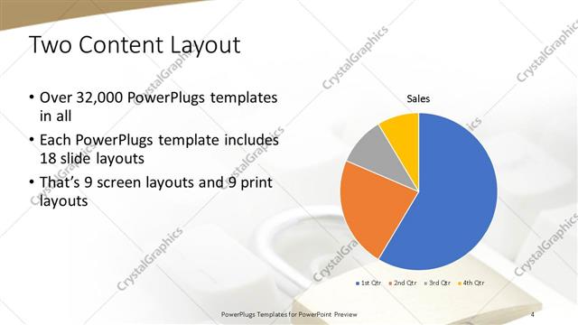 Two Content presentation slide layout