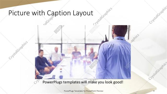 Picture with Caption presentation slide layout