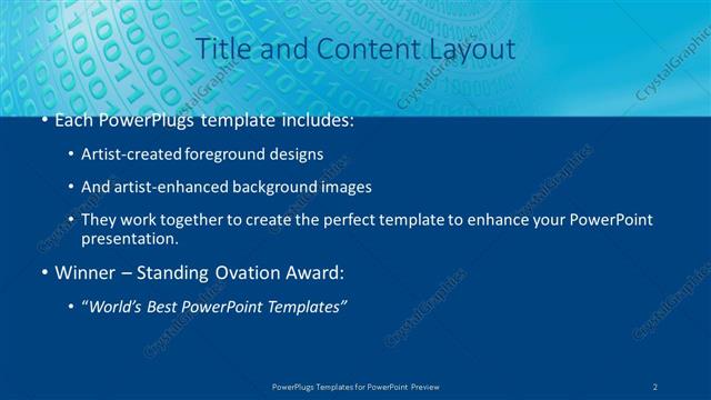 Title and Content presentation slide layout