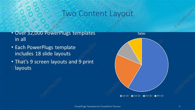 Two Content presentation slide layout