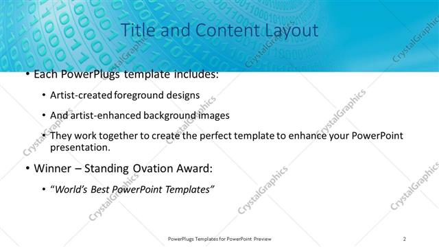 Title and Content presentation slide layout
