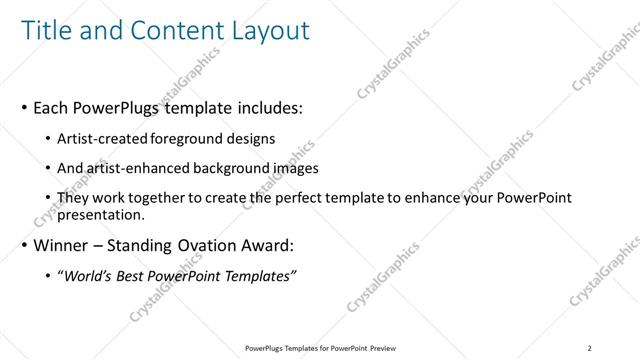 Title and Content presentation slide layout