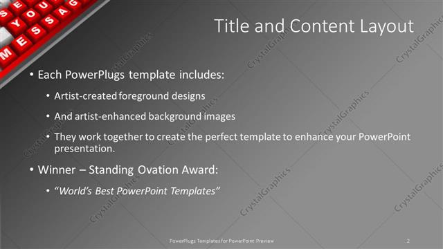 Title and Content presentation slide layout
