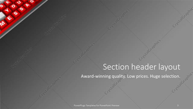 Section Header presentation slide layout