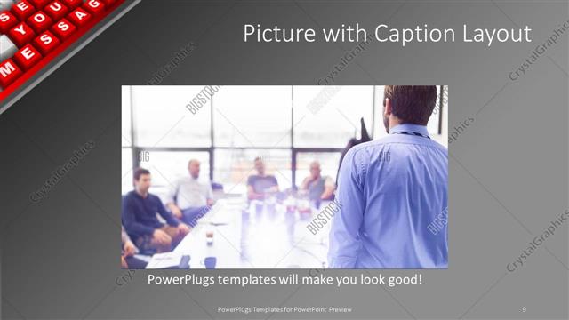 Picture with Caption presentation slide layout