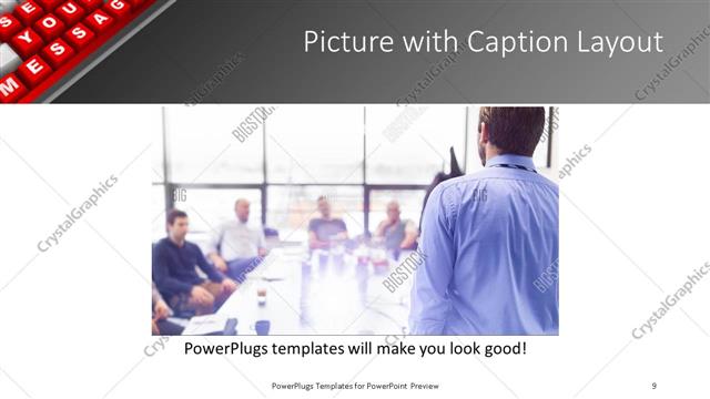 Picture with Caption presentation slide layout