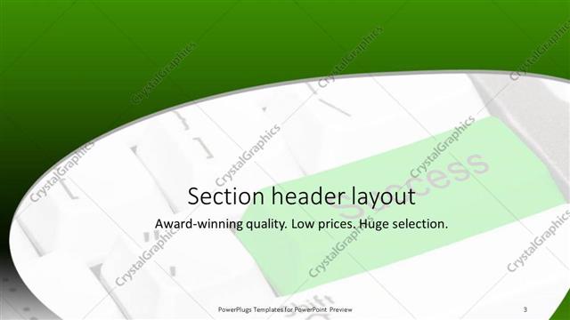 Section Header presentation slide layout