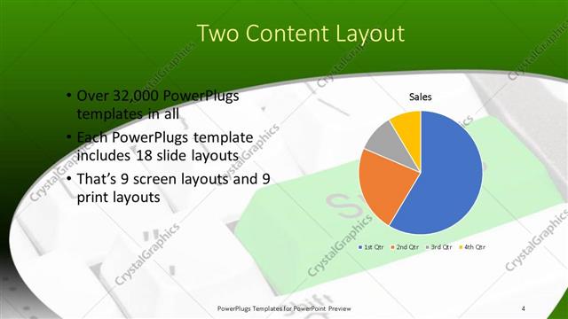 Two Content presentation slide layout