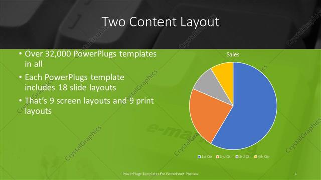 Two Content presentation slide layout