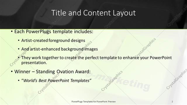 Title and Content presentation slide layout