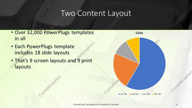 Two Content presentation slide layout