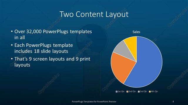 Two Content presentation slide layout
