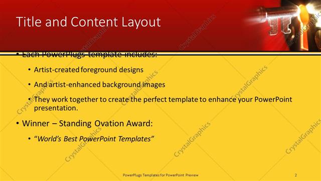 Title and Content presentation slide layout