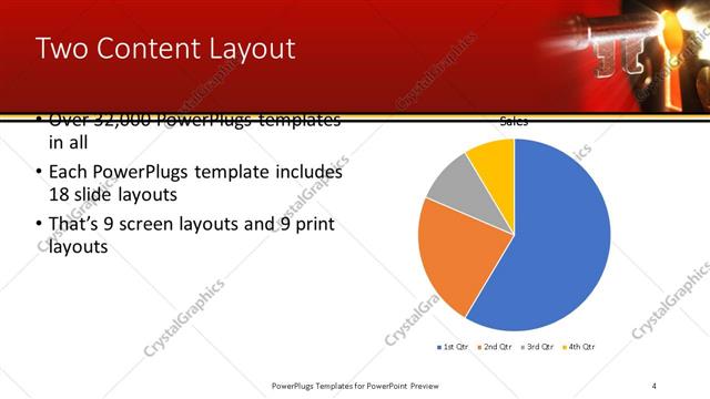 Two Content presentation slide layout