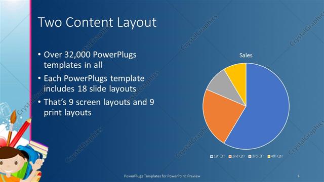 Two Content presentation slide layout