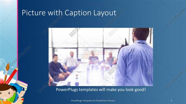 Picture with Caption presentation slide layout