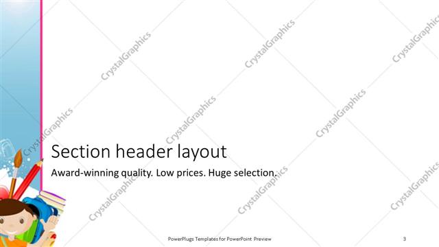 Section Header presentation slide layout