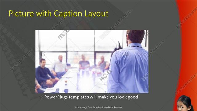 Picture with Caption presentation slide layout