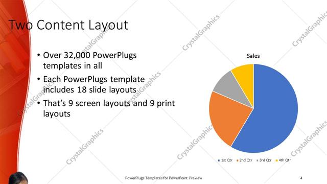 Two Content presentation slide layout