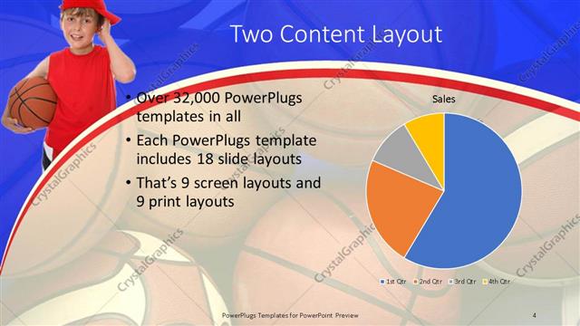 Two Content presentation slide layout