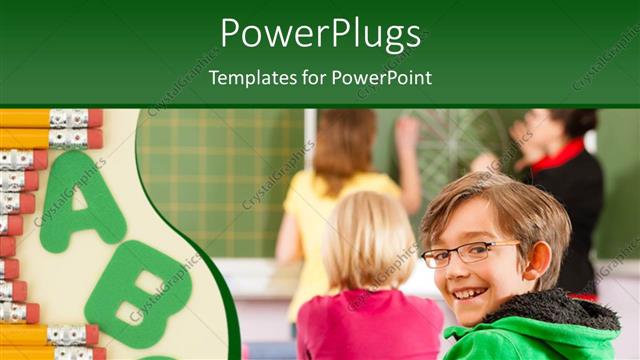  Presentation with class - A kid being happy in class