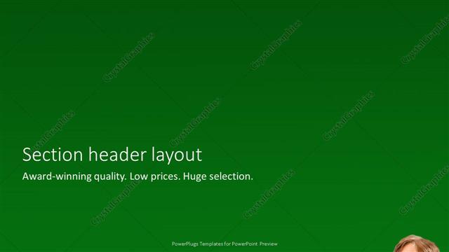 Section Header presentation slide layout