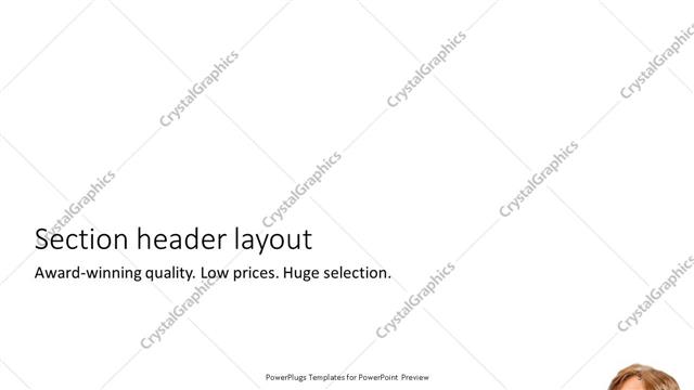 Section Header presentation slide layout