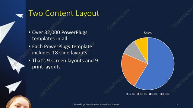Two Content presentation slide layout