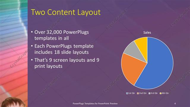 Two Content presentation slide layout