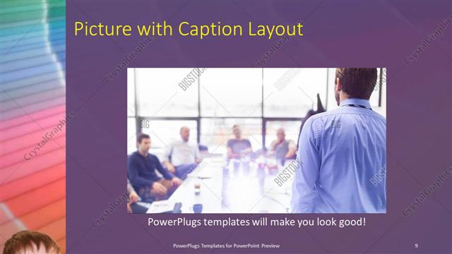 Picture with Caption presentation slide layout