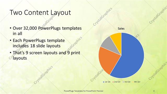 Two Content presentation slide layout
