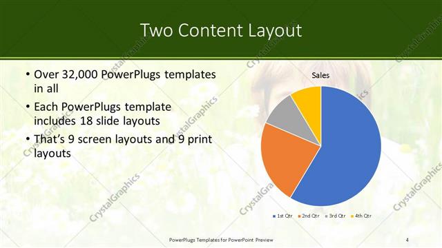 Two Content presentation slide layout