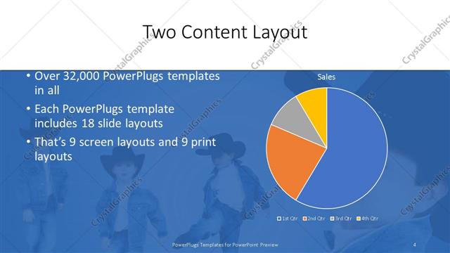 Two Content presentation slide layout