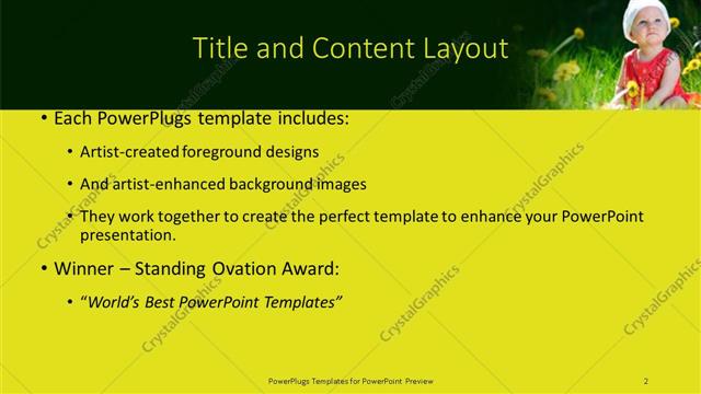 Title and Content presentation slide layout