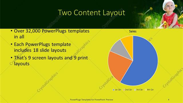 Two Content presentation slide layout