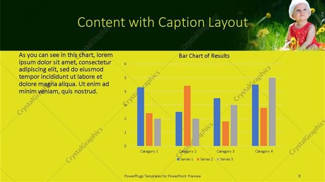 Content with Caption presentation slide layout