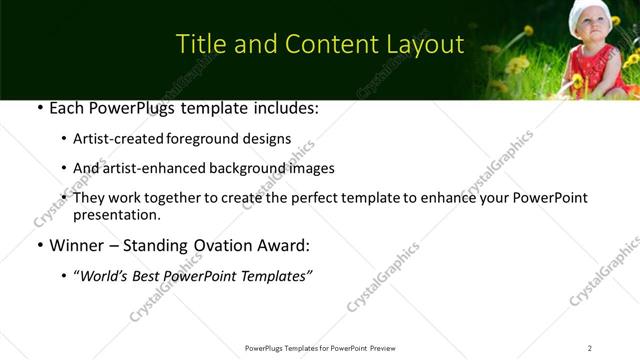 Title and Content presentation slide layout