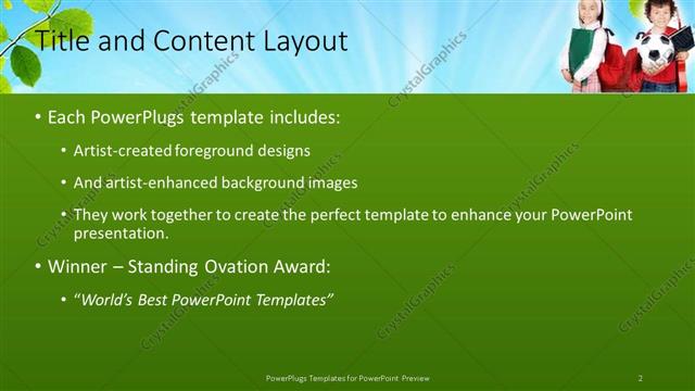 Title and Content presentation slide layout