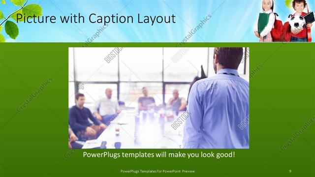 Picture with Caption presentation slide layout
