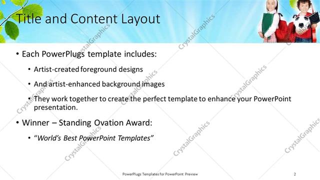 Title and Content presentation slide layout