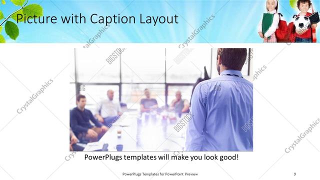 Picture with Caption presentation slide layout