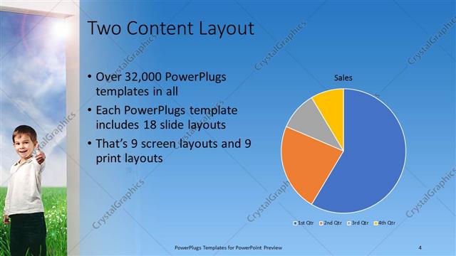 Two Content presentation slide layout