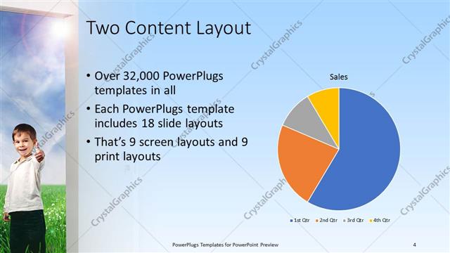 Two Content presentation slide layout