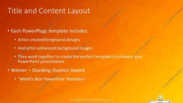Title and Content presentation slide layout