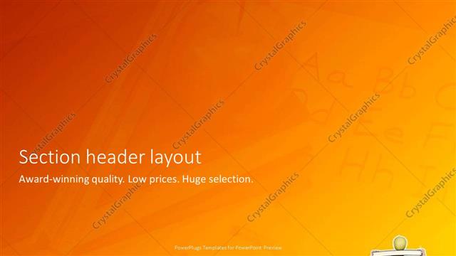 Section Header presentation slide layout