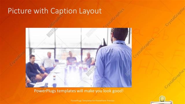 Picture with Caption presentation slide layout
