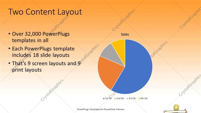 Two Content presentation slide layout