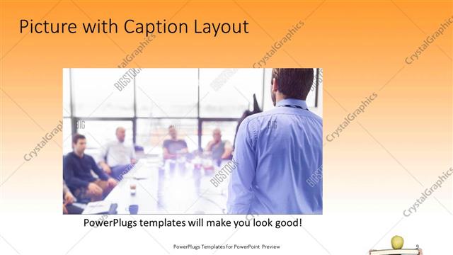 Picture with Caption presentation slide layout